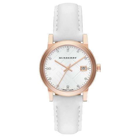 Women’s The City Diamond Leather Burberry Designer Watch 